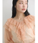 ラッフル衿レースブラウス