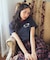 miffy/earth Rose ringer Tee