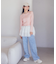 リボンプリントデニムパンツ