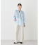 バックドロストシアーストライプオーバーシャツ