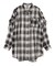 2wayショルダードロストリボンチェックシャツ
