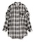 2wayショルダードロストリボンチェックシャツ