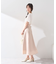 シアーバックレースアップフレアスカート