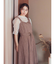 ベルト付きパネルラインワンピース
