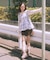 チェックパターンバルーンキャミビスチェ