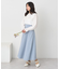 2WAYスクエアラッフルカラーブラウス