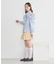 リボンラッフルブラウス