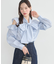 リボンラッフルブラウス