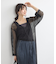 メッシュレイヤードワンピース