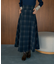バックレースアップチェックスカート