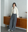 襟ファーレザーブルゾン