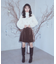 ベロアドットミニスカート