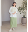 SET2点透かしニットビスチェ＋シャツ