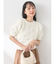 リボン刺繍フェザーニットプルオーバー