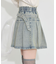 デニムプリーツスカパン