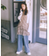 フロントリボンチェックミニキャミワンピース