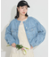 ノーカラーデニムジャケット