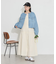 ノーカラーデニムジャケット