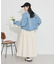 ノーカラーデニムジャケット