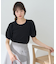 ロゴプレート付きパフスリーブプルオーバー