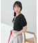 ロゴプレート付きパフスリーブプルオーバー