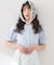 ロゴプレート付きパフスリーブプルオーバー