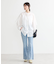 フロントシームセミフレアデニムパンツ
