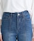 フロントシームセミフレアデニムパンツ