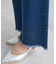 フロントシームセミフレアデニムパンツ