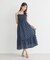 花柄シアーポップコーンキャミワンピース