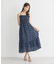 花柄シアーポップコーンキャミワンピース