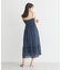 花柄シアーポップコーンキャミワンピース