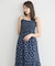 花柄シアーポップコーンキャミワンピース