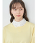 襟付きニットプルオーバー