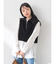 SET　Zipニットベスト+ブラウス