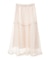 オーガンジーフリルヘムスカート