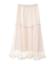 オーガンジーフリルヘムスカート