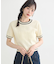 バイカラーフラワージャガードニットプルオーバー