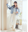 ハイウエストワイドパンツ