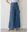 サイドベルトデニムパンツ