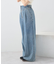サイドベルトデニムパンツ