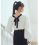 配色バックリボンプルオーバー