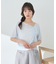 アシメネックドロストシアープルオーバー