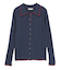 【WEB限定】バイカラートリムロングニットカーディガン