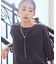 スネークチェーン×パールスライドロングネックレス