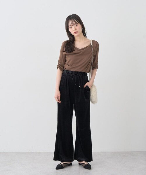 ベロアフレアパンツ｜アースミュージックアンドエコロジーの通販