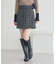フリンジツイードミニスカート