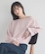 ショート丈ワンポイント刺繍オフショルスウェット