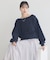 ショート丈ワンポイント刺繍オフショルスウェット