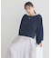 ショート丈ワンポイント刺繍オフショルスウェット